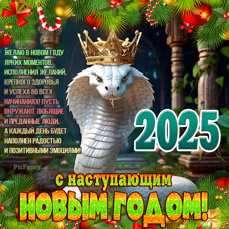 С Наступающим годом змеи 2025 поздравление